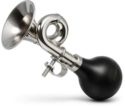 EZYoutdoor Retro Bike Horn, Loud Bicycle Horn for Kids and Adults - Aluminum Alloy Horn for Kids Bikes, Adult Bikes, Scooters and Cruisers, Classic Squeeze-Bulb Honk