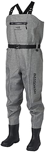 Bassdash Trampolieri da Pesca 3D ad altissima Resistenza Trampolieri da Caccia da Pesca in PVC in Nylon Scozzese Nero per Uomo