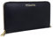 VIVAANTA® Damen Geldbörse aus echtem Leder, umlaufender Metallic-Reißverschluss, RFID-Schutz, Groß 19 cm Schwarz Geldbörse