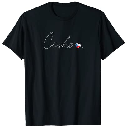 Cesko Liebe Tschechische Flagge und Herz auf Tschechien T-Shirt