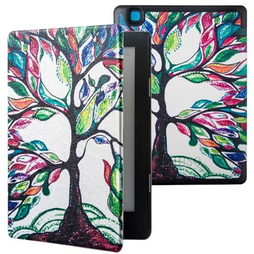Lunso Convient pour Kobo Aura Edition 2 Case (6) - Housse de remorquage - Arbre coloré