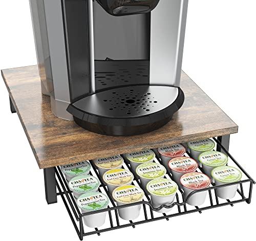 DecoBrothers - Cassetto porta capsule K-Cup per 30 cialde, colore: marrone rustico