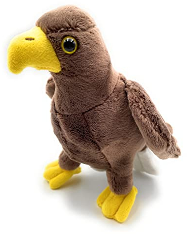 Onwomania Seeadler Adler Eule Vogel Plüschtier Kuscheltier Stoff Tier 19cm Braun
