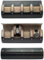 M Mirage Luxury Travel Uhrenrolle, Reiseetui, 4 Fächer, Leder-Uhrenetui, Aufbewahrung für Reisen, schwarzes Vollnarbenleder (innen beige)