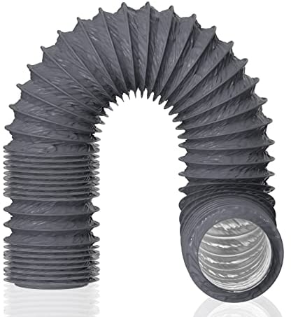 Tubo flexible de aluminio de 150 mm de diámetro, color gris, Hon&Guan PVC, tubo flexible, tubo de aire, tubo de aluminio, longitud máxima de 2,5 m, para aire acondicionado móvil, hidropónico