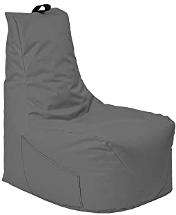 Momiralland Classic Sitzsack XXL Sitzkissen BodenKissen In- & Outdoor geeignet Gaming Sitzsack für Erwachsene und Kinder… (Anthrazit, XXL - Durchmesser 78 cm - Ohne Hocker)