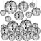 Rismise 20pcs hängenden Spiegel Disco Ball Glas Disco Kugeln Dekoration Ornamente verschiedenen Größen mit Seil für hängende Disco Ball Dekoration (2,4 Zoll, 2 Zoll, 1,6 Zoll, 1,2 Zoll