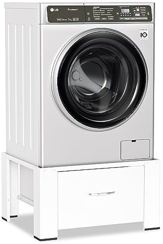 Sonnewelt Base per lavatrici con cassetto integrato, base per asciugatrice piedistallo e telaio per congelatore