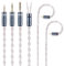 NICEHCK SnowAg 4-Core IEM Cable, 4N Sterling Silver Earphone Upgrade Cable, MMCX & 2 Pin IEM Balanced Cable, Detachable IEM Cables for IEM Earphones, Audiophile Music & Gaming (3.5mm 0.78 2Pin)