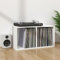 Tidyard Contenitore per Vinili,Mobile Porta Vinili Moderno,Libreria da Scrivania,Libreria da Tavolo Salvaspazio con 2 Cube,Organizer per la Vostra Camera da Letto Bianco 71x34x36 cm Legno Multistrato