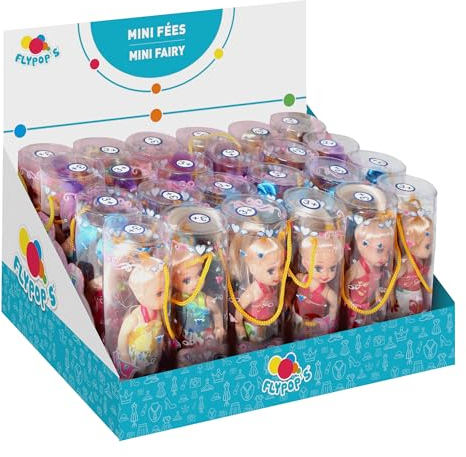 FLYPOP'S - Pack mit 24 Mini-Puppen - Spielzeug für Kinder - 010007APA - Mehrfarbig - Kunststoff - Mannequin - Puppe - Mannequin - Mini Miss - 10 cm x 4,5 cm - Ab 3 Jahren
