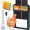 NEWTRY Porte automatique pour poulailler avec panneau solaire 10w et câble étendu, minuterie et capteur de lumière programmables, anti-pincement, indicateur de bande lumineuse plus télécommande 40m