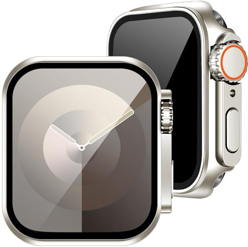 2Buyshop Hülle für Apple Watch Serie SE & 6 5 4 44mm Schutzhülle Hülle mit Anti Spy Sichtschutz Displayschutz Sehen Aus Wie iWatch Ultra Schutz Gehäuse für Apple Watch Series SE 6 5 4 Hülle 44mm Case