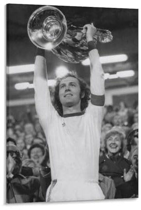 Poster, Motiv: Deutschland-Fußballer, Franz Beckenbauer, Poster, Wandkunst, Gemälde, Leinwanddrucke, Dekor-Poster, Kunstwerke, 60 x 90 cm, 14 Stück