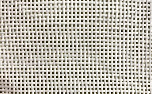 Restauraciones Vintage Metro lineal de Rejilla Mimbre Cuadradillo HDPE, sintético (Blanco, 55 cm x 1 m)