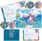 IRONIUM 12x Stich Einladungskarten Kindergeburtstag mit Umschlag Französisch, Geburtstagseinladungen Kinder, Cartoon Einladungskarten Geburtstag Set für Themed Party (A6)