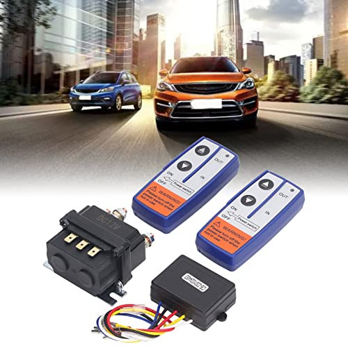 EIMSOAH 250A 12V Winch Solenoid Relay Contactor, Winch Remote Control Kit Winch Relay Kit with Remote Winch Solenoid Relay Contactor Thumb Truck Relay Contactor Switch for Industrial Vehic