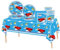 69Pcs Airplane Birthday Party Tableware Plastic Aircraft Table Cloth,Paper Plates,Napkins and Cups Blue Sky Dinnerware Set for Kids Boys Girls Birthday Airplane Party Supplies Decorations
