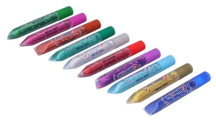 Colla Stick Lavabile con Glitter, Pratica Colla Stick Lavabile con Glitter per Dipingere (Stile generale per 10 sigarette)