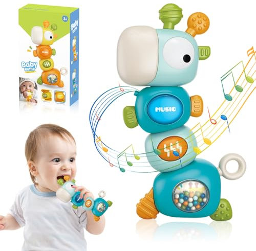 Baby spielzeug 6 monate,Montessori spielzeug ab 1 jahr Musikalische Kinderspielzeug Motorikspielzeug Baby Spielzeug 6 Monate,Geburtstag Geschenk für Baby 6 9 12 Monate 1 2 3 Jahr