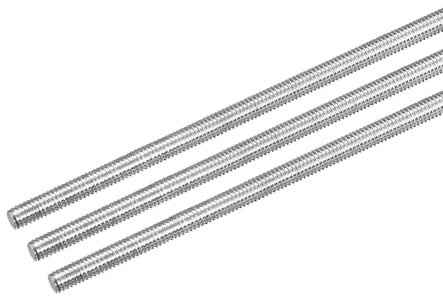 QUARKZMAN 3 Stück Gewindestange M4 x 300mm Vollgewindestange 304 Edelstahl V2A Gewindestangen A2 Metrisch Gewindebolzen VA Gewindestab Rechtsgewinde Gewindestift