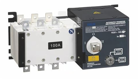 CAMCHJVVM Interruptor de Cambio automático de Clase PC, Suministro de Doble Potencia ATS, Personalizado for Exteriores y generador, Serie 16A-3200A AC400V YES1-GA