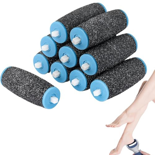 10 Stück Scholl Hornhautentferner,3 Arten von Rauheit Coarse zum Entfernen Harter Haut,Hornhautentferner Ersatzrollen,Scholl Velvet Smooth Ersatzrollen,Pediküre Fußpflege Set
