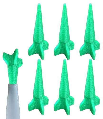 Caulk Saver Caps Plugs | Caulk Plug Caps | Caulk Cap Plugs | Tube Seal Plugs | 6x Caulk Saver Rocket Plugs | Printed Caulk Tube Sealer Caps Tool Caulk Tube Savers for Applicator Tubes