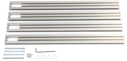 LOCADENCE Track Saw Guide, 600mm Adjustable Backplane Track Saw Guide Rail Kit, Woodworking Parallel Guide Rail System for Sculpture