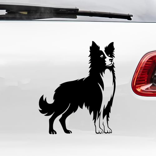 N.I.Edit.H Aufkleber mit Silhouette von Hunderassen/Schäferhund, Pudel, Labrador, Golden R., Malinois, A. Stanford, Jack Russell, Französische Bulldogge, Schnauzer, Teckel (Border Collie)