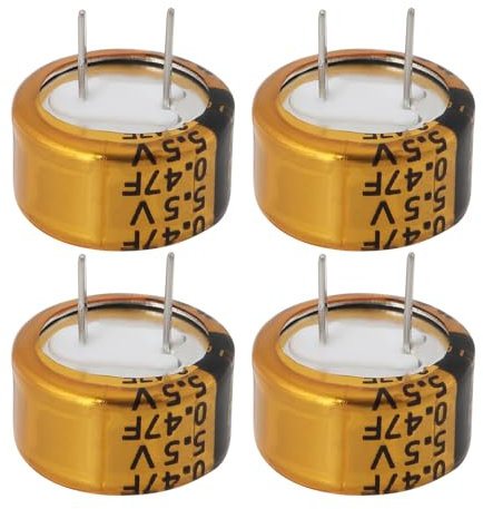 EMSea 4 Pezzi 0,47F 5,5V Super Condensatore Tipo C Condensatore A Bottone 14 X 7mm Condensatore Per Registratori Per Auto Strumenti Intelligenti Interruttori A Vuoto