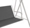 GREMEX Ersatzbezug Hollywoodschaukel 93 x 120 cm - Strapazierfähig Hollywoodschaukel Sitzbezug - Wetterbeständig Ersatz Schaukel Bezug - Sitzkissen für Hollywood Schaukel - Graue Schutzhülle