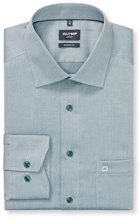 OLYMP Herren Businesshemd Regulär 128084 | Hemd, Manschette, Modern Fit, 100%Baumwolle