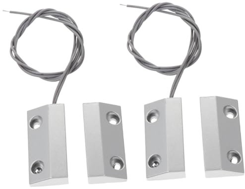 DIYEAH 2 Set Sensore Movimento Sensori Magneti Cablato Magnete Interruttore Tapparelle Rilevatore Di Allarme Porta Attrezzatura Del Dispositivo Rilevatore Silver Lega Di Zinco