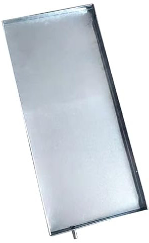 SFQEVHRZ Tropfschale für die Klimaanlage， Wasserauffangkissen mit Ablaufgarnitur, verzinkter Stahl, AC-Tropfkissen, Drainagewanne, Klimaanlage, Wärmepumpe(100 * 45 * 3.5cm)