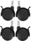 POPETPOP Lot de 4 Roulettes pour Étendoir à Linge Roulettes de Remplacement Robustes Roues Pivotantes en Plastique Installation Facile Accessoires pour Meubles