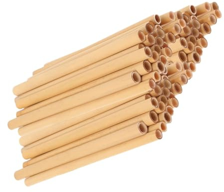 YOSADIER 50 Stück Schilfrohr Bienenrohre Nachfüllung Natürliche Bienenhaus Röhren Langlebige Nisthilfen für Imker Outdoor Bienen Tubes Geeignet für Bienenpflege und Bestäubung
