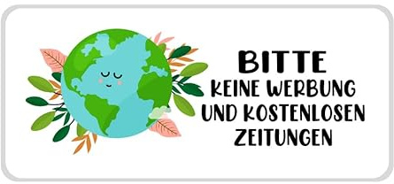 2Stk Aufkleber keine Werbung briefkasten|Sticker wetterfest|Sticker umweltfreundlich| 8x3 cm|Aufkleber mit Schutzfolie| schild keine werbung für briefkasten selbstklebend| Keine Reklame (Transparent)