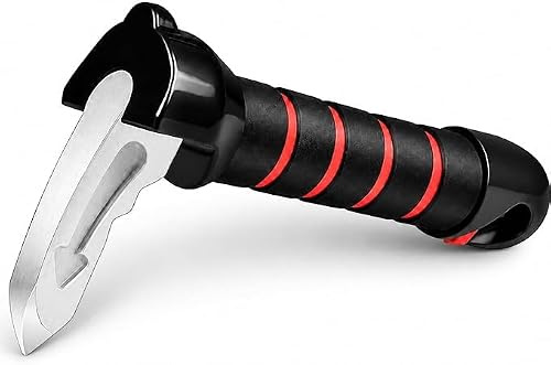 ODIYO 3 in 1 Car Door Handle for Disabled Elderly, Latch Handle for Seniors and Handicap - (RED)