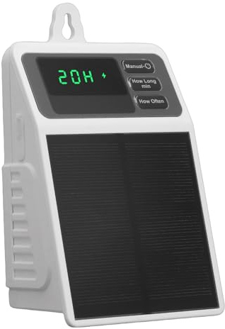 Pssopp Watering Timers/Controllers Solar Powered Drip Irrigation Device Self Watering Device for Garden Outdoor Indoor Automatic System, Automatic System