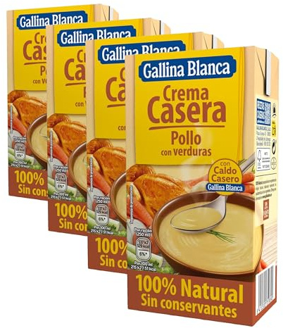 Gallina Blanca - Crema de Pollo Con Verduras, 0.5L (Paquete de 4)