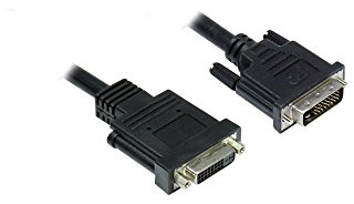 Verlängerung DVI-D 24+1 Stecker an Buchse, schwarz, 1,8m, Good Connections®