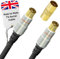 Male to Male TV Aerial Cable 5m – Tv Cable with Gold Plated Plugs| Plug-to-Plug Shielded Connectors | Tv Aerial Extension lead for Digital and Analogue Signal Transmission