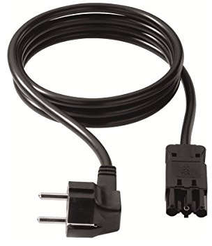 BACHMANN Gerätezuleitung Wieland GST18, 2m, Schwarz, 375.075