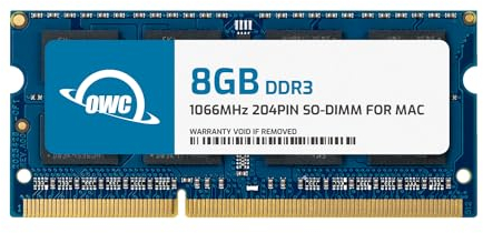 OWC - 8GB OWC Kit per l'espansione della memoria - PC8500 DDR3 1066MHz SO-DIMM per Mac mini 2010, MacBook 2010, MacBook Pro 13 2010 che stanno utilizzando OS X 10.7.5 or successivi
