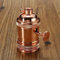 MASUNN E26/E27 Retro Vintage Edison Industrial Glühbirne Lampenhalter Sockel Mit Schalter-Roségold