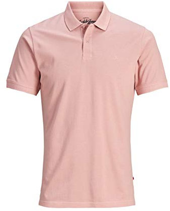JACK & JONES Jjebasic Polo SS Noos, Homme, Rose (Misty Detail: Slim Fit), Large