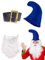Mega_Jumble® Adult Seven Dwarf/Dwarves Smurf Hay Gnome 3 Piece Kit- BLUE HAT, BEARD & BELT- Garden Fairy Tale Snow White Fantasy Movie Cartoon Character Fancy Dress