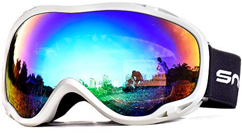 Snowledge Skibrille Damen und Herren Snowboardbrille Doppel-Objektiv OTG UV400 Schutz Anti-Beschlag Winddicht Ski Schutzbrille Helmkompatibel für Skifahren Motorrad Fahrrad Skaten