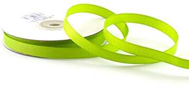 Creativery 25m Ripsband 10mm Schleifenband Deko Band Hochzeit Geschenkband Mattes Satinband Farbe maigrün 550 lindgrün hellgrün